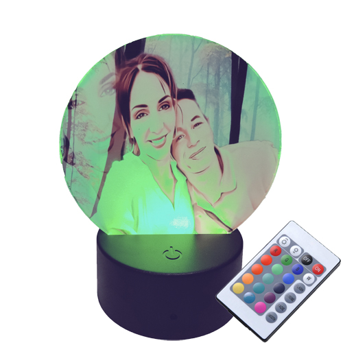 Lampe Led 12 x 12 cm - Socle noir